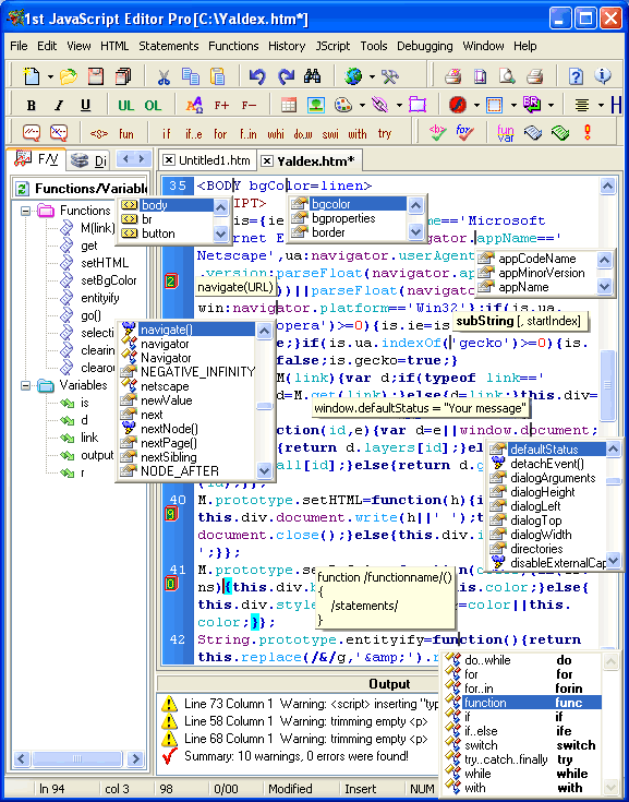 1st JavaScript Editor Pro 3.3