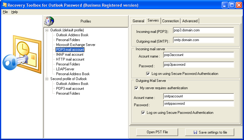 Recovery Toolbox for Outlook Password