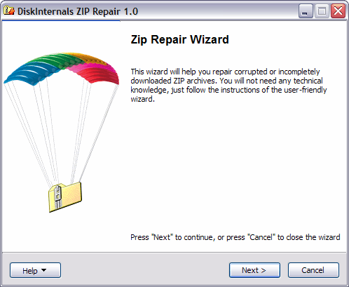 DiskInternals ZIP Repair