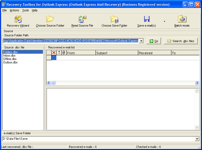 Recovery Toolbox for Outlook Express