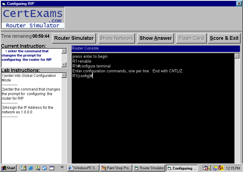 CertExams.com CCNA Router Simulator