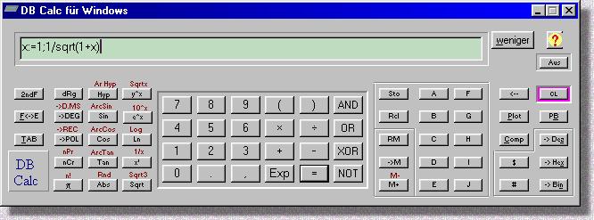DB Calc for Windows