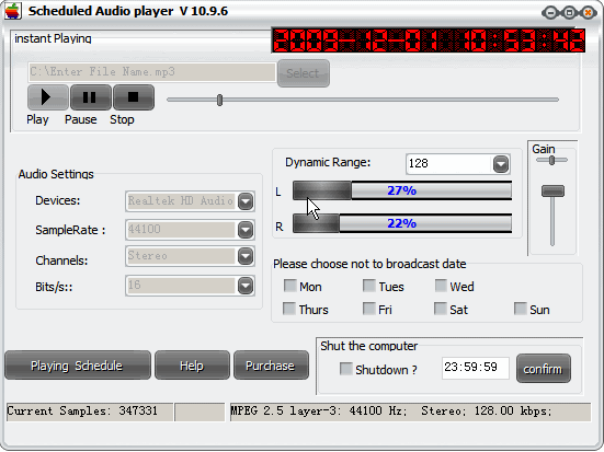 Scheduled Audio Player