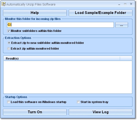 Automatically Unzip Files Software