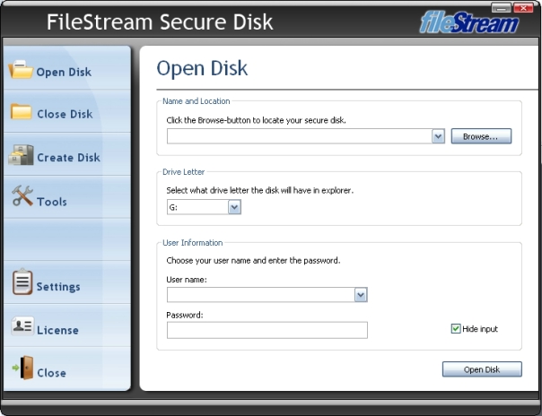 FileStream Secure Disk