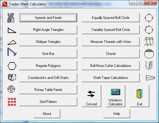 Trades Math Calculator