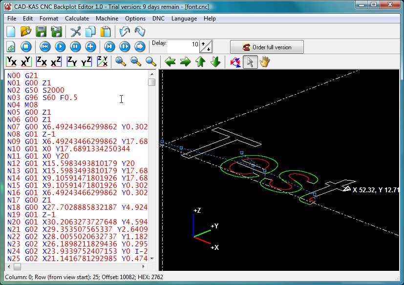 CNC Backplot Editor