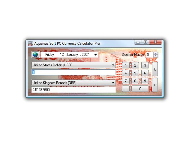 Aquarius Soft PC Currency Calculator Pro