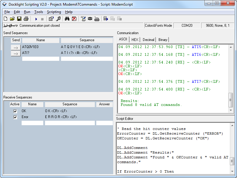 Docklight Scripting