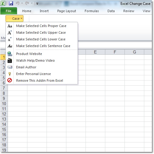 Excel Change Case to Proper, Upper, Lower & Sentence Software