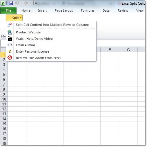 Excel Split Cells Into Multiple Rows or Columns Software