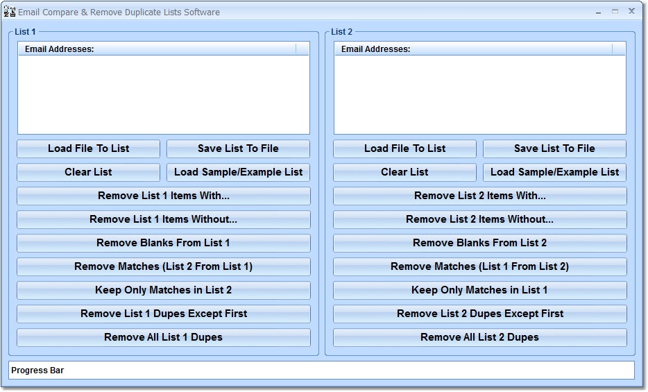 Email Compare & Remove Duplicate Lists Software