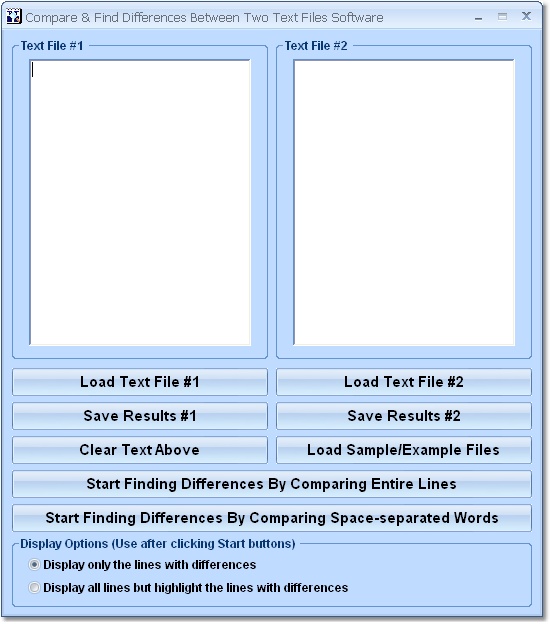 Compare Two Text Files Software