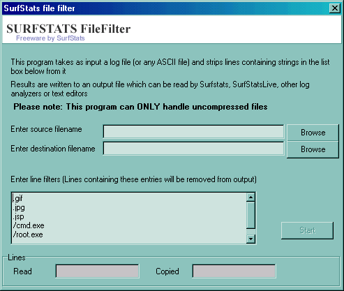 Surfstats FileFilter