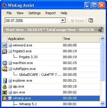 WinLog Assist Task Tracking