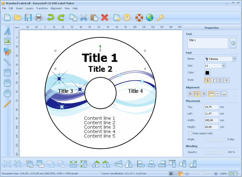 RonyaSoft CD DVD Label Maker