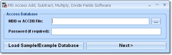 MS Access Add, Subtract, Multiply, Divide Fields Software