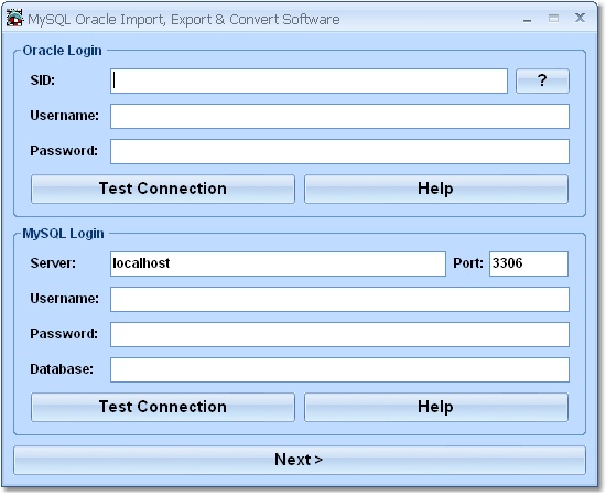 MySQL Oracle Import, Export & Convert Software