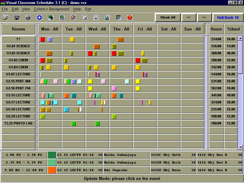 Visual Classroom Scheduler