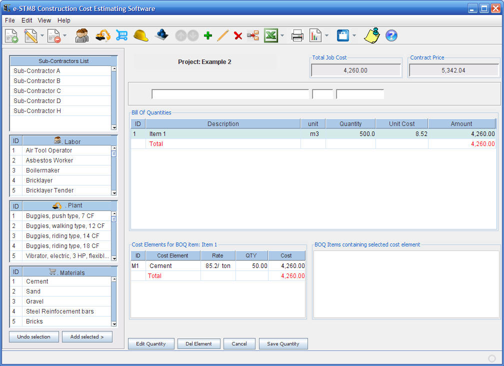 eSTM8 Construction Estimating Software