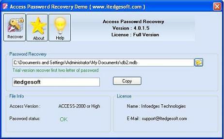 Recover Access Password