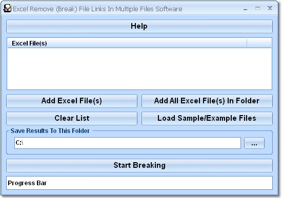 Excel Remove (Break) File Links In Multiple Files Software