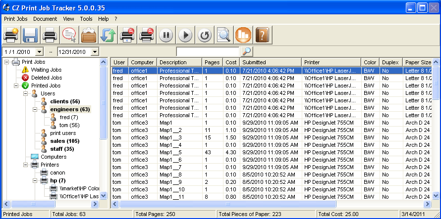 CZ Print Job Tracker