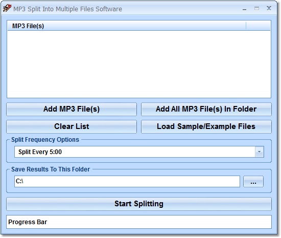 MP3 Split Into Multiple Files Software