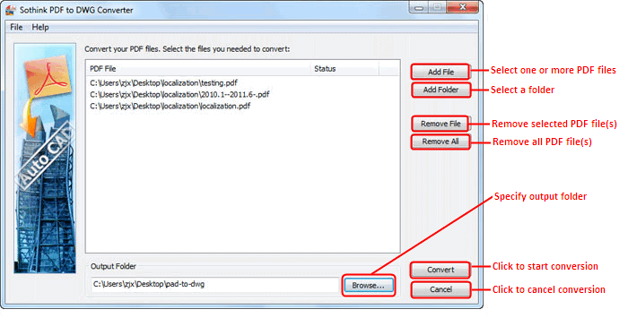 Sothink PDF to DWG Converter