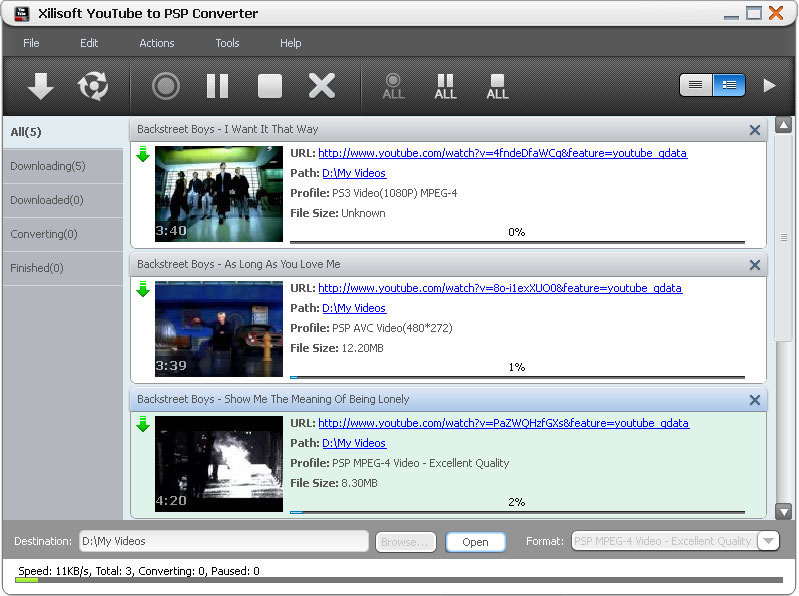 Xilisoft YouTube to PSP Converter