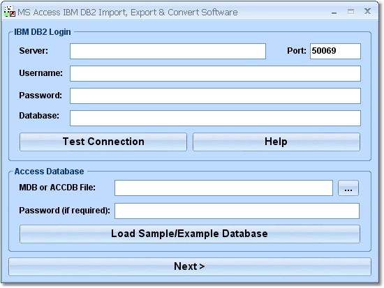 MS Access IBM DB2 Import, Export & Convert Software