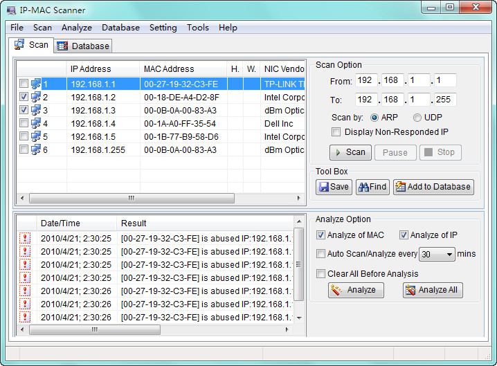 AthTek IP - MAC Scanner