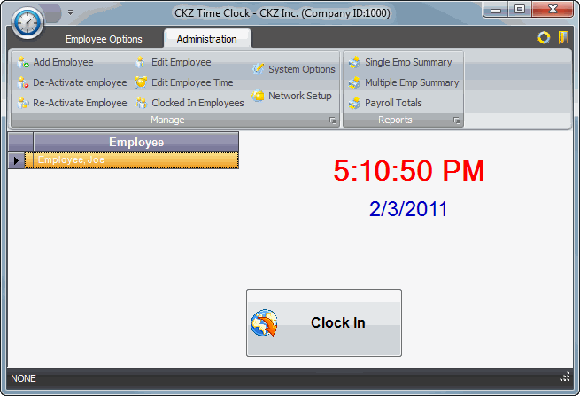 CKZ Time Clock Free Edition