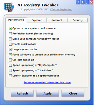 NT Registry Tweaker for U3 flash drives