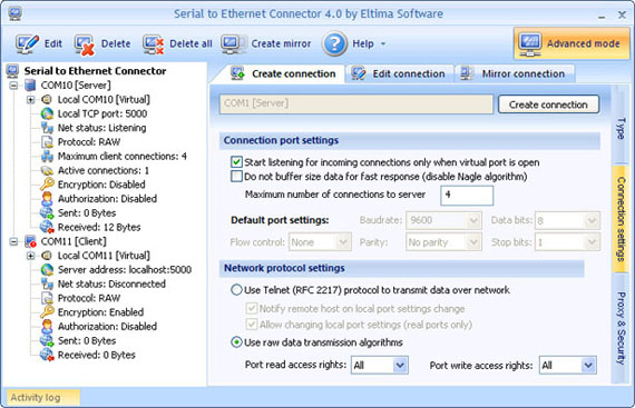 Eltima Serial to Ethernet Connector