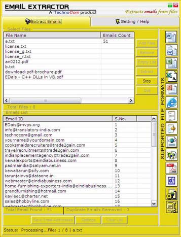 Email Extractor Files