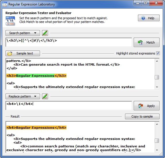 Regular Expression Laboratory