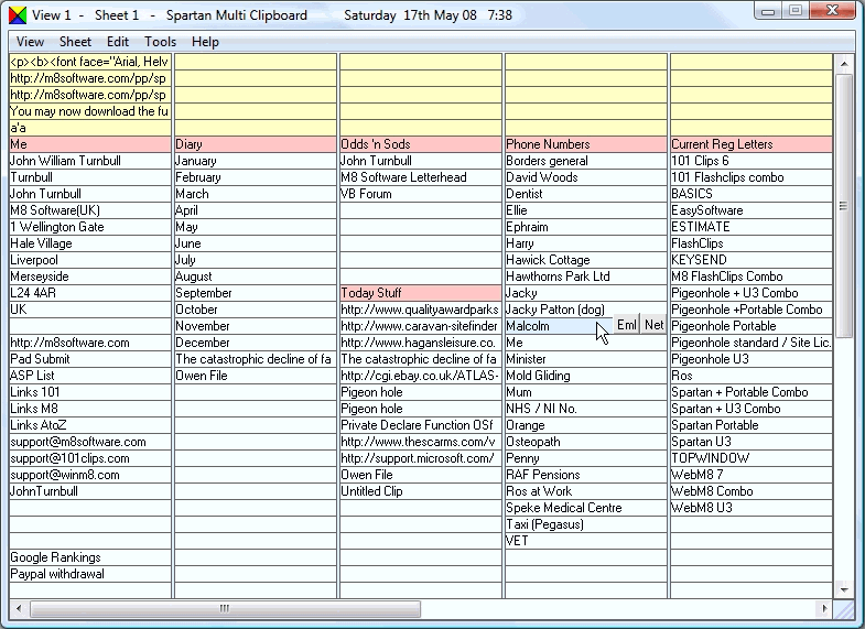 Spartan Portable Multi Clipboard