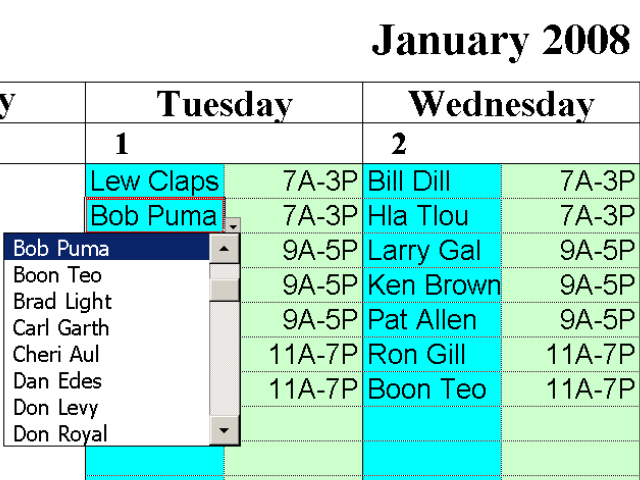 Schedule 3 Shifts Automatically