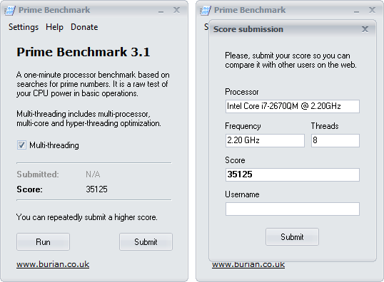 Prime Benchmark