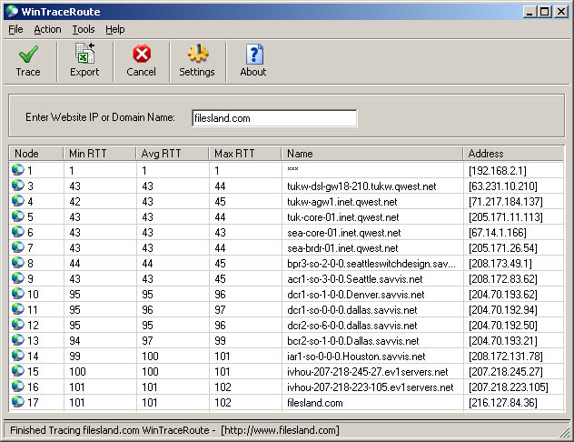 WinTraceRoute