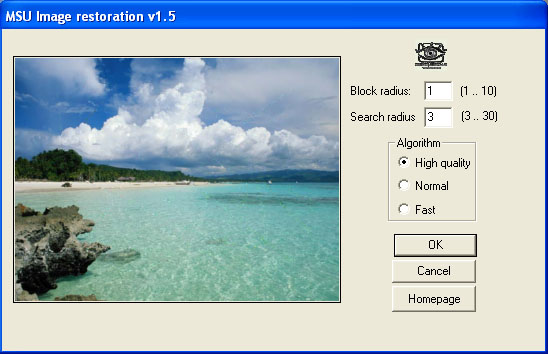 MSU Image Restoration Photoshop plug-in
