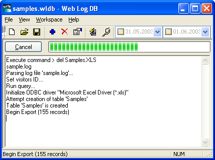 Web Log DB