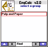 EngCalc(Pulp and Paper)- Palm Calculator