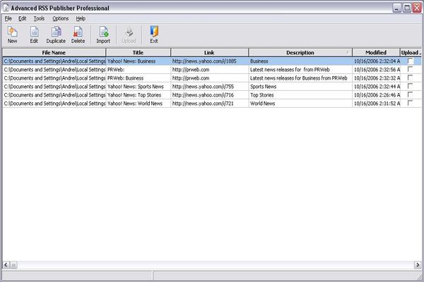 Advanced RSS Publisher Professional