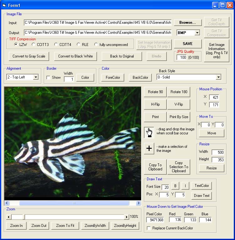 X360 Tiff Image Processing ActiveX OCX