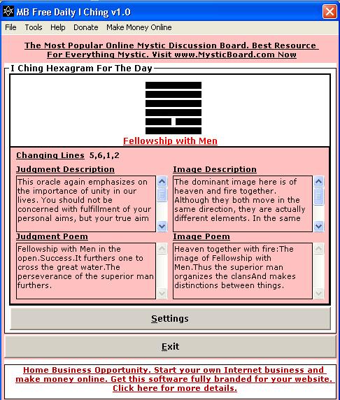 MB Free Daily I Ching