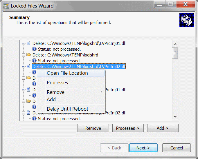 Locked Files Wizard