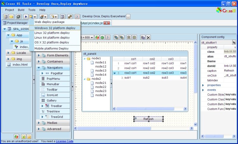 CrossUI RAD Desktop - WIN32