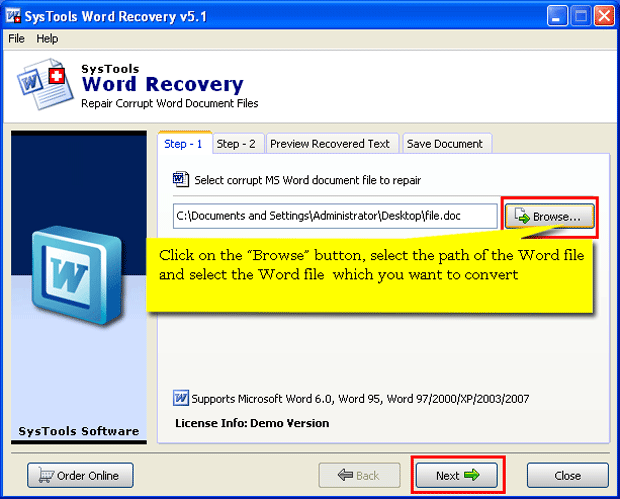 Word Doc Repair Tool